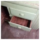 Green Wooden Vintage Buffet with 2 ...