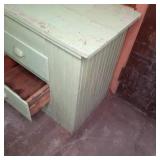 Green Wooden Vintage Buffet with 2 ...