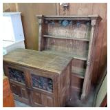 Solid Wood Vintage Buffet Hutch bas...