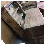 Solid Wood Vintage Buffet Hutch bas...
