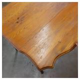 Vintage drop leaf wood table with c...