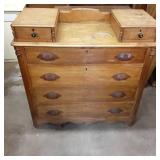 Solid Wood Vintage Buffet with orna...