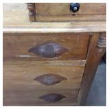 Solid Wood Vintage Buffet with orna...
