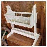 White painted wood Vintage Doll Cra...