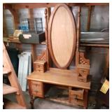 Solid Wood Vintage Vanity with 8 sm...