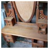 Solid Wood Vintage Vanity with 8 sm...
