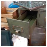 Vintage Green metal 2 drawer file b...