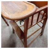 Antique solid Wood baby highchair w...