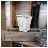 Misc lot of wood, clay and metal de...
