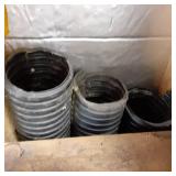 Lot of metal flower planters with s...