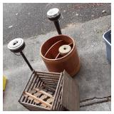 Set of 2 outdoor metal cigarette bu...