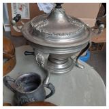 Box of copper, brass and silver ton...