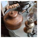 Box of copper, brass and silver ton...