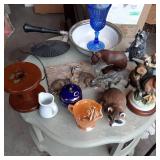 Box of Collectible figurines along ...