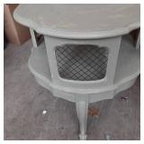 Round Decorative Painted wood end t...