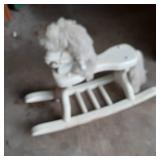 White painted Solid Wood rocking ho...