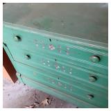 Green painted Solid Wood 3 drawer d...
