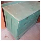 Green painted Solid Wood 3 drawer d...