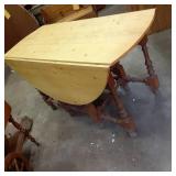 Solid Wood 54" Round Vintage Drop l...