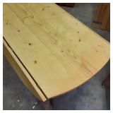 Solid Wood 54" Round Vintage Drop l...