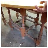 Solid Wood 54" Round Vintage Drop l...