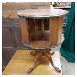 Solid Wood 19" Round Vintage Revolv...