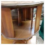 Solid Wood 19" Round Vintage Revolv...