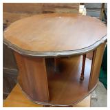 Solid Wood 19" Round Vintage Revolv...