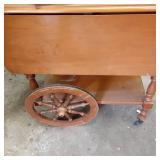 Solid Wood 19" Round Vintage Revolv...