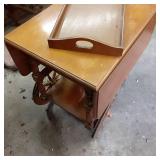 Solid Wood 19" Round Vintage Revolv...