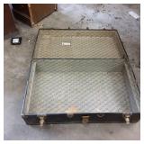 Vintage black Luggage Trunk with br...
