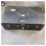 Vintage black Luggage Trunk with br...