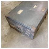 Vintage black Luggage Trunk with br...
