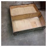 Vintage Green luggage trunk with br...