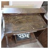 Solid Wood Vintage Stereo Console u...