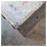 Vintage Green luggage trunk with br...