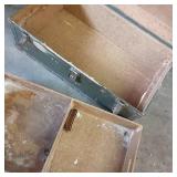 Vintage Green luggage trunk with br...