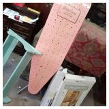 Pink antique ironing board, Upholst...