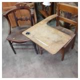 Antique School desk with pull out d...