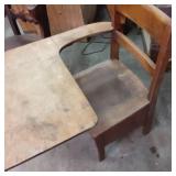 Antique School desk with pull out d...
