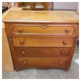 Vintage solid Wood 4 drawer highboy...