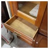 Vintage wood Display Hutch with 2 g...