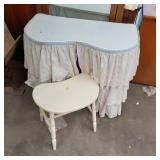 White painted wood Vanity table. Fa...