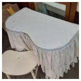 White painted wood Vanity table. Fa...
