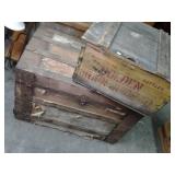 Vintage Wood and Metal Storage Trun...