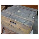 Vintage Wood and Metal Storage Trun...