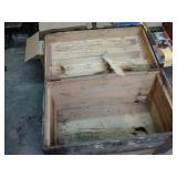 Vintage Wood and Metal Storage Trun...