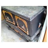 Vintage hand painted Wood Buffet Ca...