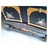 Vintage hand painted Wood Buffet Ca...