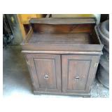 Vintage Wood 2 door 2 shelf Buffet ...